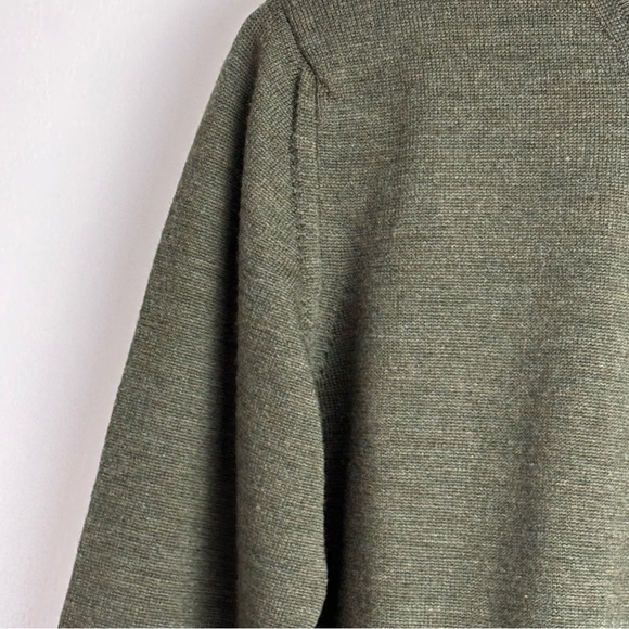Gio Villani Women's Small Olive Crewneck 100% Merino Wool Sweater - Picture 4 of 6